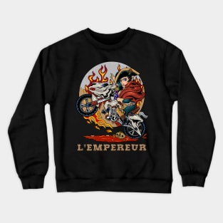 Emperor's Triumph: Napoleon Crossing the Alps in Metal Crewneck Sweatshirt